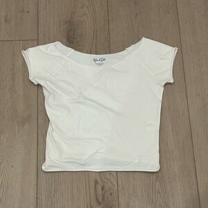 Brandy Melville white bonnie top off the shoulder